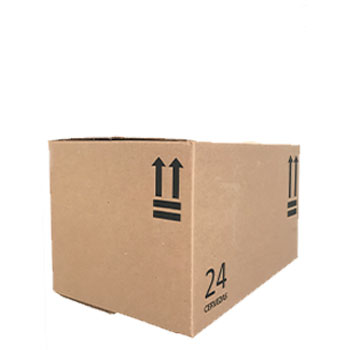 Caja de Cartón 38x24,5x24 cm Canal Sencillo (24 botellas de cerveza) - Cajas  y Precintos